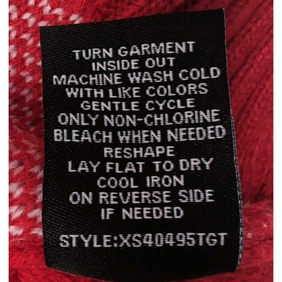 33 Degrees Ugly Christmas Sweater Womens Size XXL Red White Snowflakes NEW NWT - Picture 10 of 15